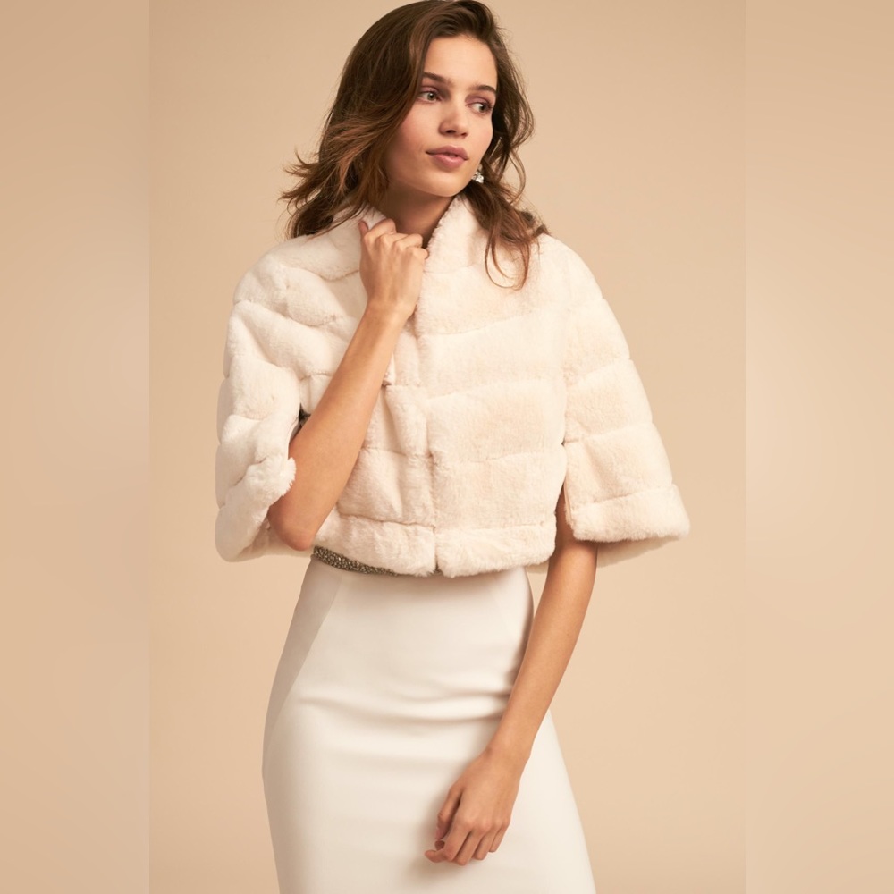 BHLDN Armitage Faux Fur Jacket - Size S